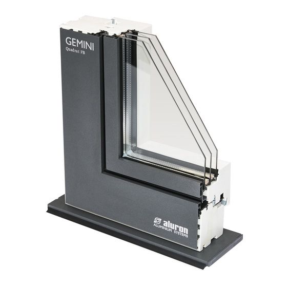 Okna drewniano - aluminiowe Gemini Quadrat FB