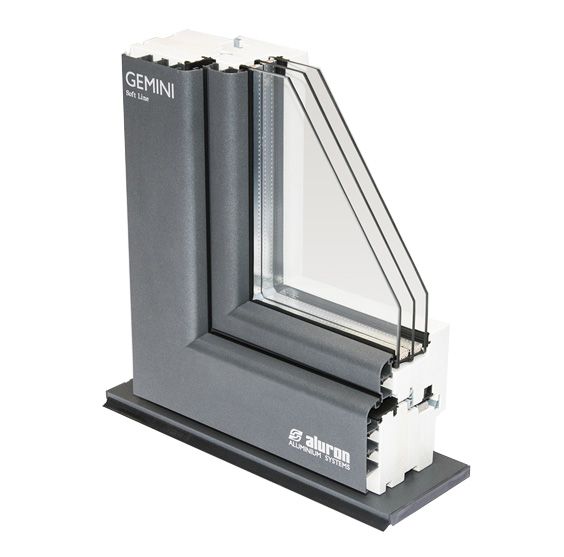 Okna drewniano - aluminiowe Gemini Soft Line