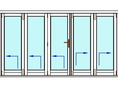 Balcony folding door Bi-fold - Doors opening