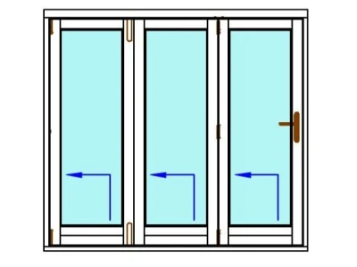 Balcony folding door Bi-fold - Doors opening