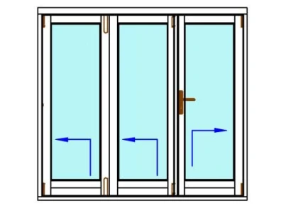 Balcony folding door Bi-fold - Doors opening