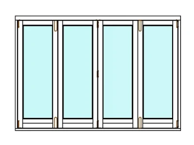 Balcony folding door Bi-fold - Doors opening