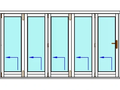 Balcony folding door Bi-fold - Doors opening