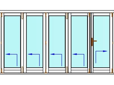 Balcony folding door Bi-fold - Doors opening