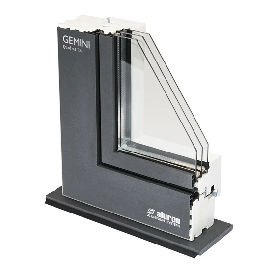 Okna drewniano - aluminiowe Gemini Quadrat FB