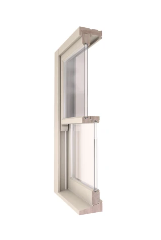 Sash window on spiral balance