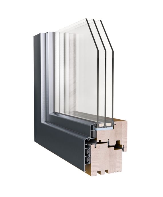 Okno drewniano - aluminiowe - Producent Eurostyl