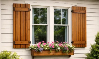 Zewnętrzne okiennice drewniane